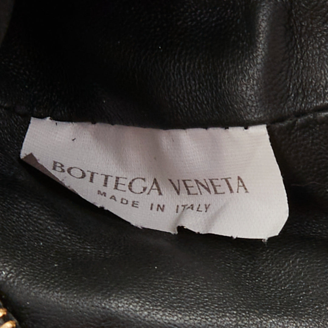 BOTTEGA VENETA 2023 Mava Mini dark grey intrecciato woven lambskin sphere bag