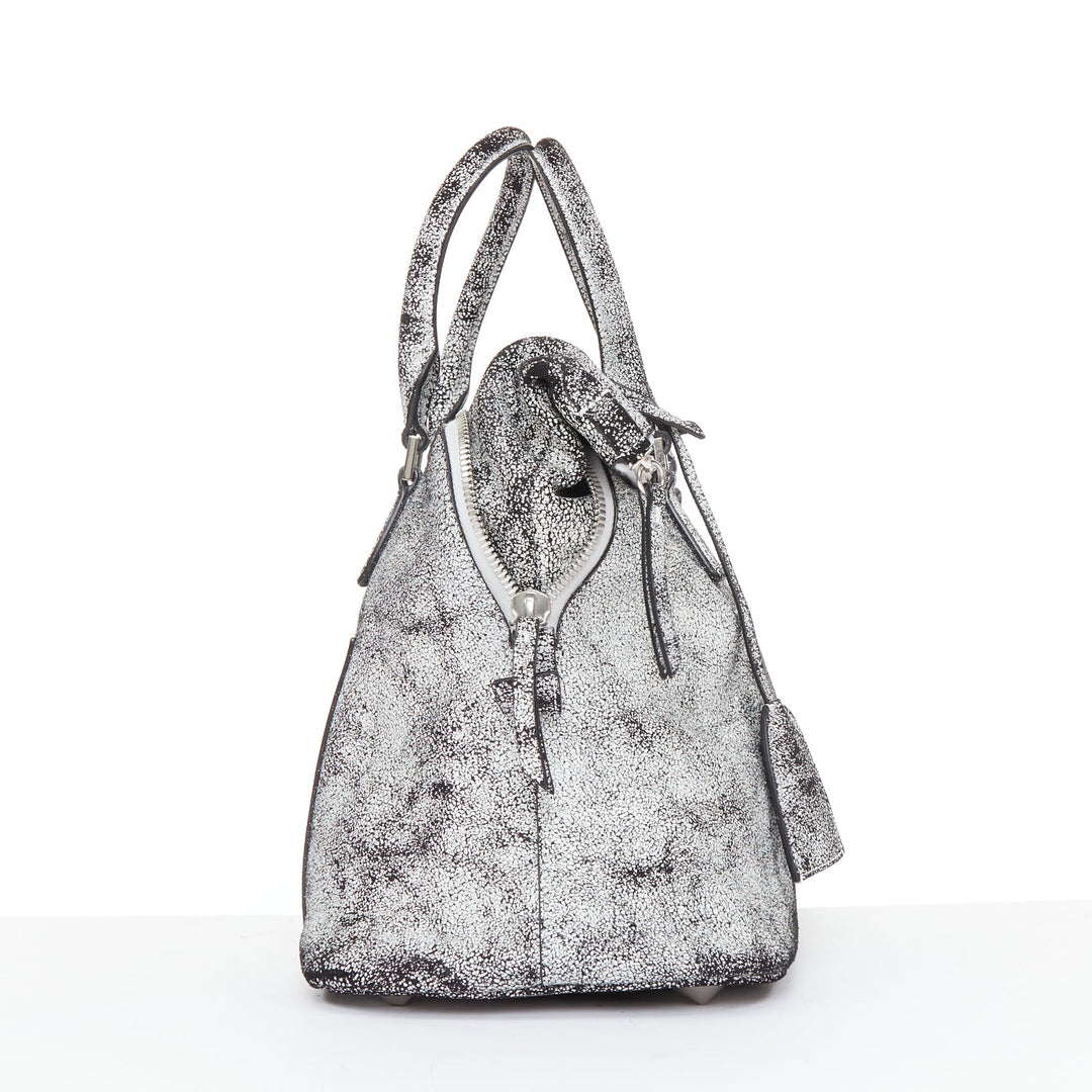 MAISON MARGIELA 2025 5AC Loved to Death Medium cracked paint black leather bag