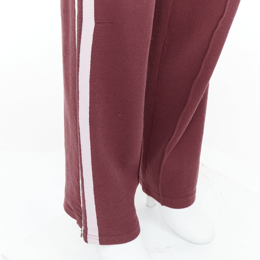 ISABEL MARANT Etoile burgundy pink trim jogger track pants FR38 M