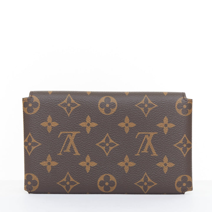LOUIS VUITTON 2024 Metis brown monogram coated canvas S lock makeup pouch bag