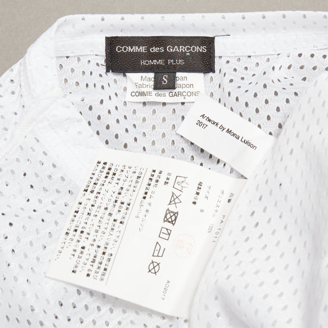 COMME DES GARCONS HOMME PLUS SS2018 Mona Luison graphic print mesh tshirt S