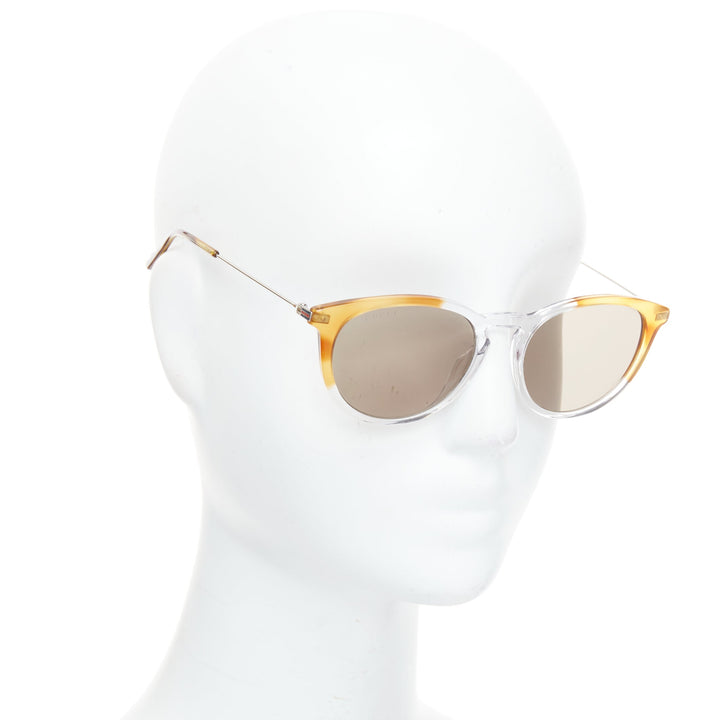 GUCCI GG1048S clear brown ombre frames squoval sunglasses