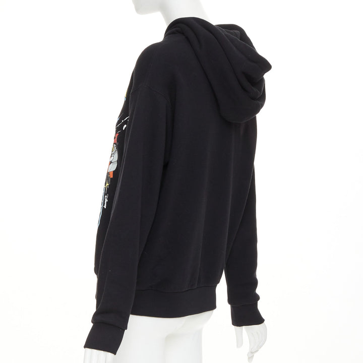 GUCCI DISNEY 2021 Runway Flash Space embroidered Donald Duck fleece hoodie XXXS