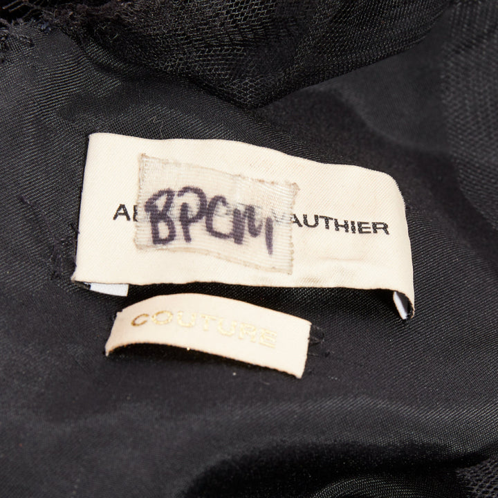 rare ALEXANDRE VAUTHIER COUTURE AW2018 Runway black PVC tulle lace mini dress