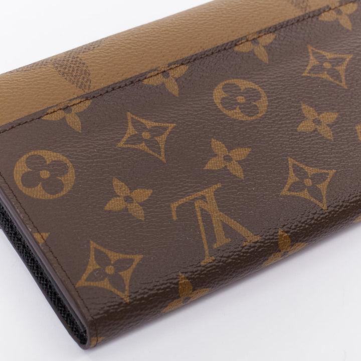 Louis Vuitton SarahMonogram Reverse Giant canvas rectangular wallet