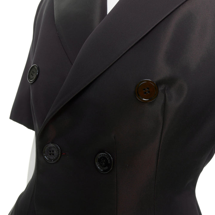 ALEXANDRE VAUTHIER COUTURE AW2022 Runway bordeaux red short sleeve tuxedo jacket