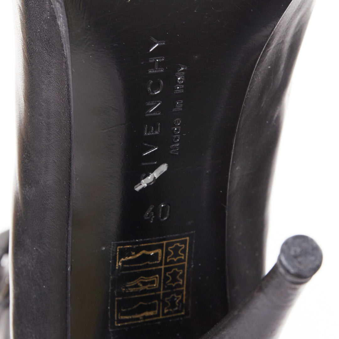 GIVENCHY Runway black corset laced up gladiator ankle boots EU40