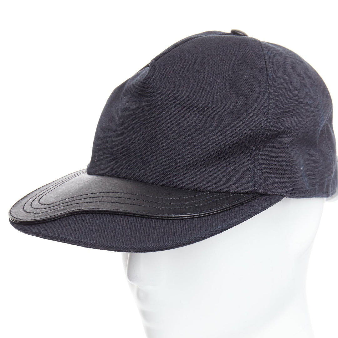 CHRISTAIN DIOR ALYX STUDIO black saddle leather CD buckle baseball cap