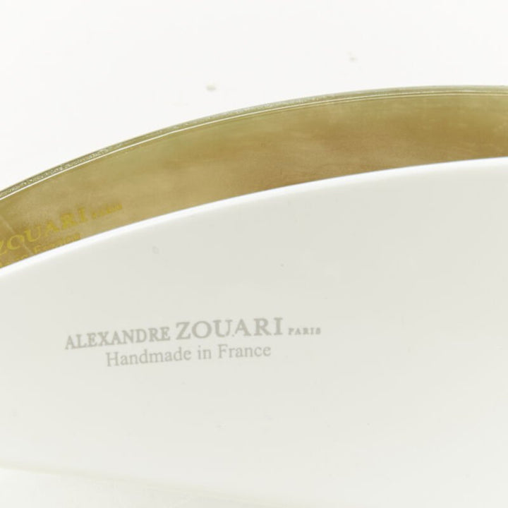 ALEXANDER ZOUAR LOT OF 2I pink crystal black striped marble acrylic headband