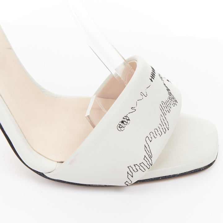 rare CHRISTOPHER KANE 2019 Runway More Joy paint drop white sandals EU37.5
