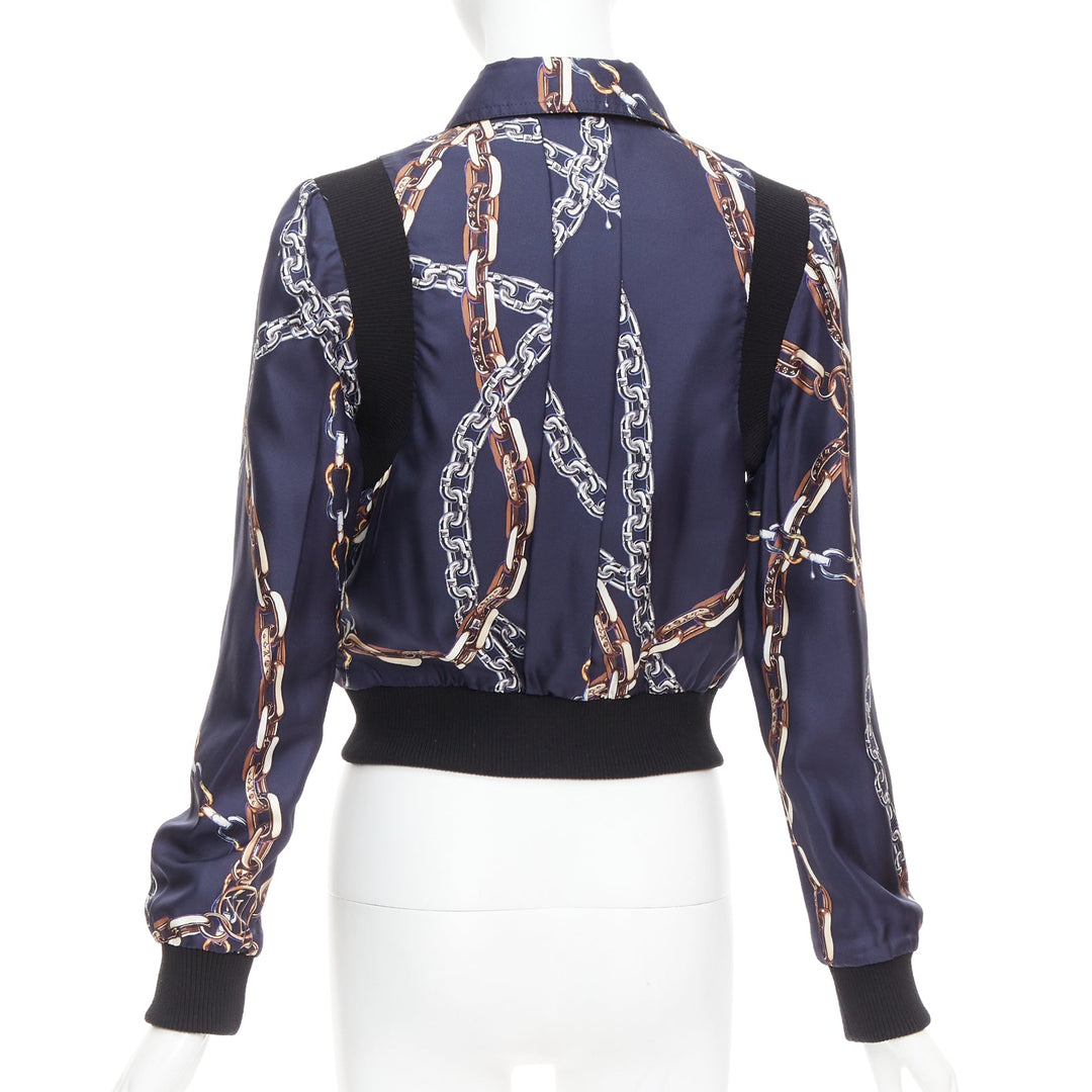 LOUIS VUITTON 2021 Reversible LV monogram cropped bomber jacket FR36 S
