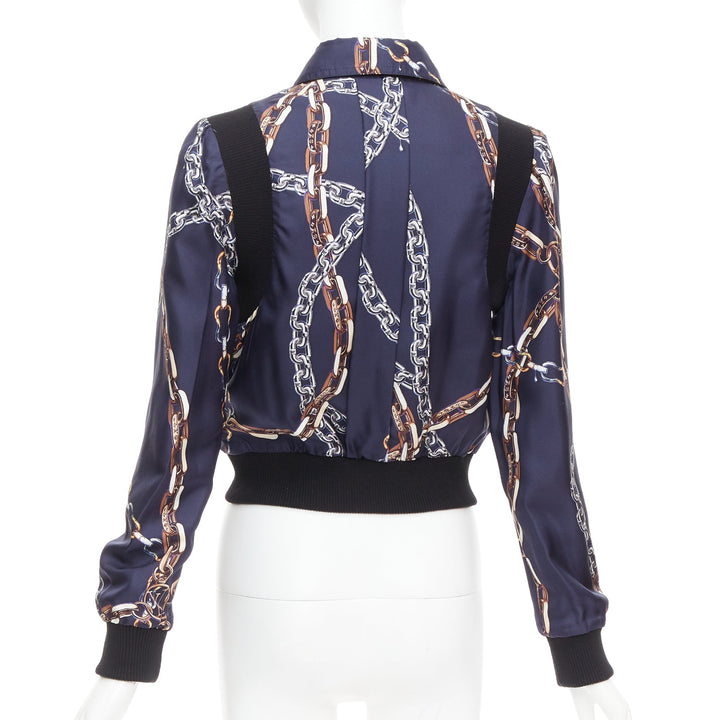 LOUIS VUITTON 2021 Reversible LV monogram cropped bomber jacket FR36 S