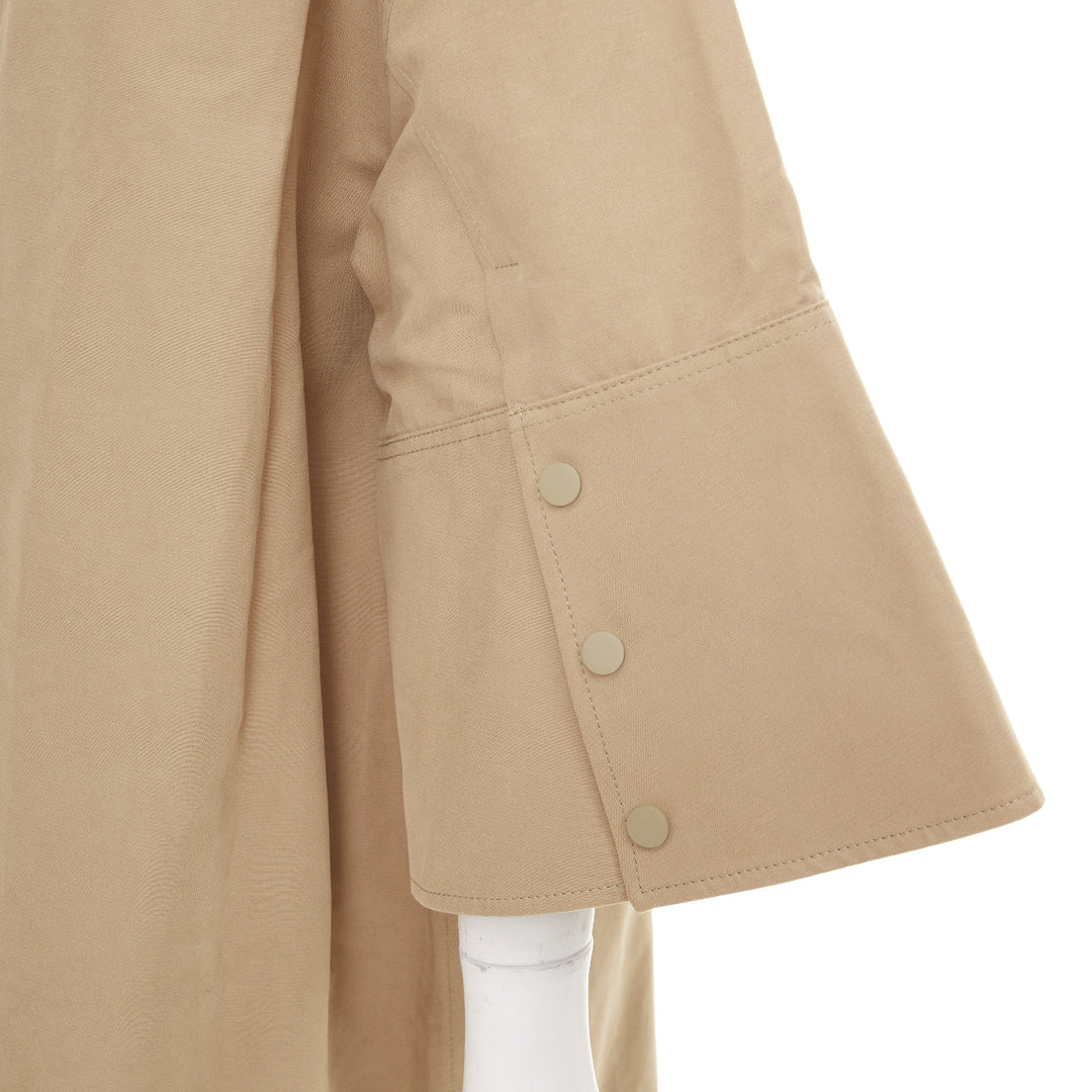 REMAIN BIRGER CHRISTENSEN Bonny cargo khaki organic cotton midi dress FR36 S