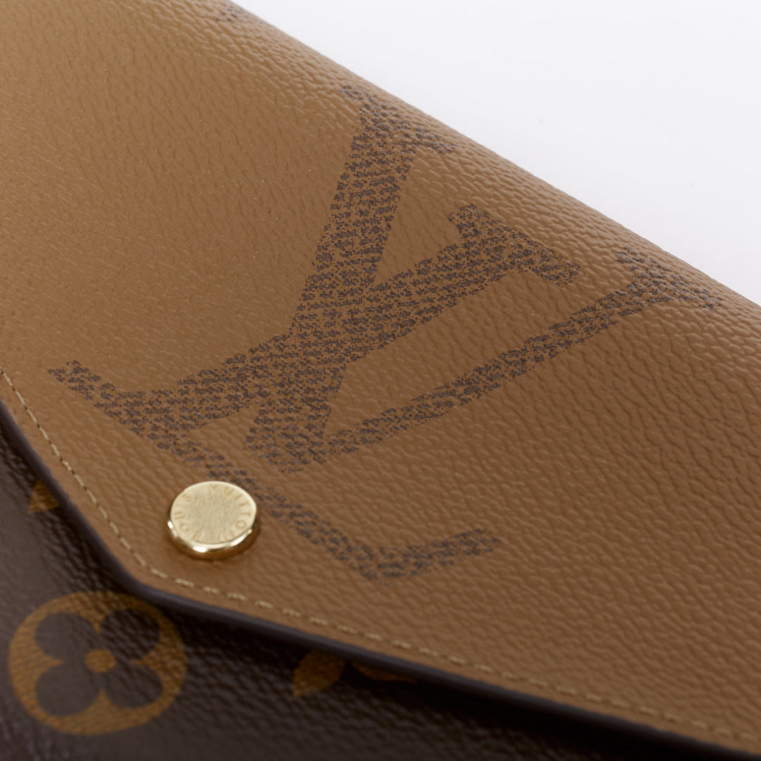 Louis Vuitton SarahMonogram Reverse Giant canvas rectangular wallet