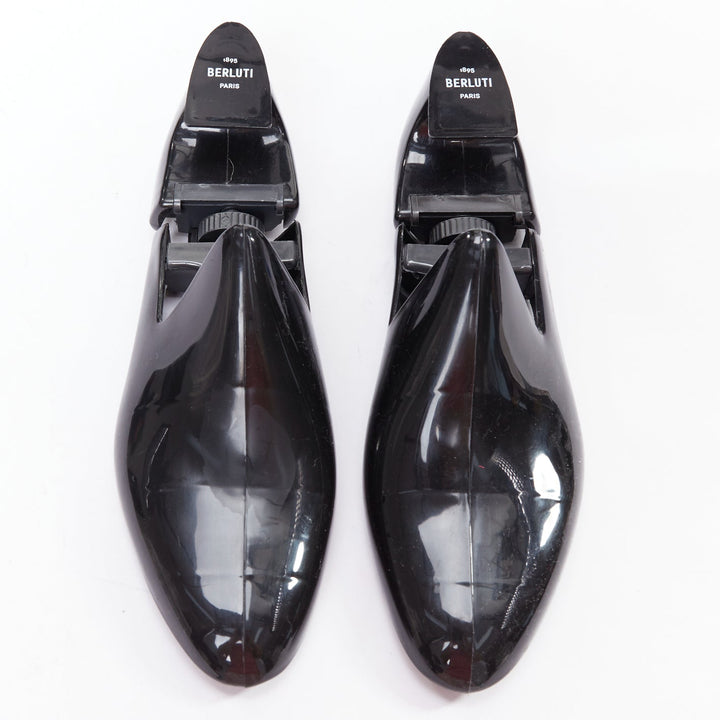 BERLUTI black plastic white logo shoe tree pair EU42