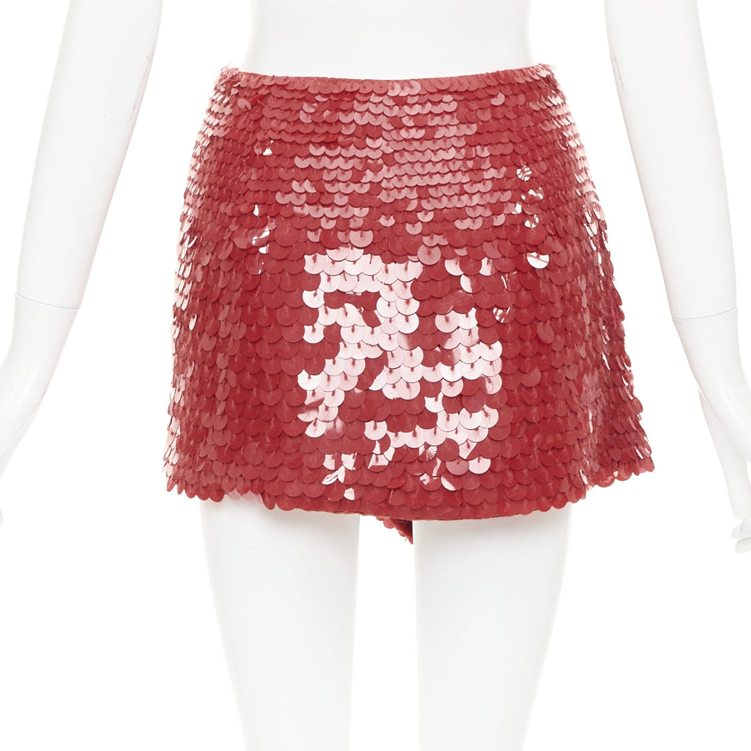 ALEXANDRE VAUTHIER COUTURE SS2022 Runway red gradient bead sequin peplum jacket