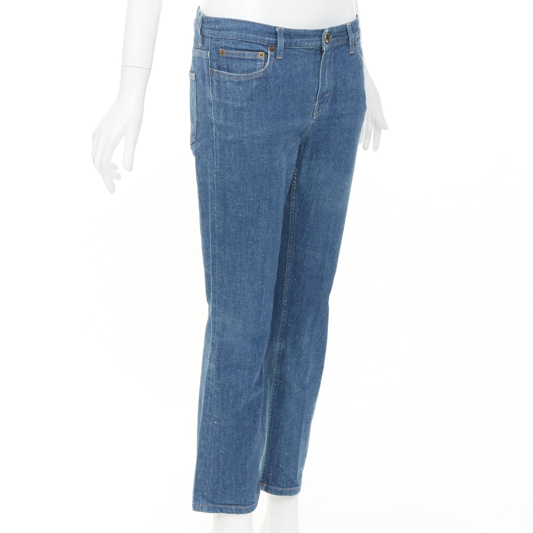 OLD CELINE 2011 Phoebe Philo  Triomphe button mid waist cropped leg jeans FR38 M