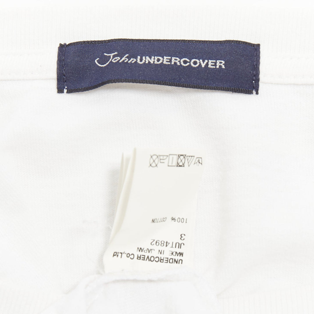 UNDERCOVER John My Favourite Things white cotton print long sleeve tee JP3 L