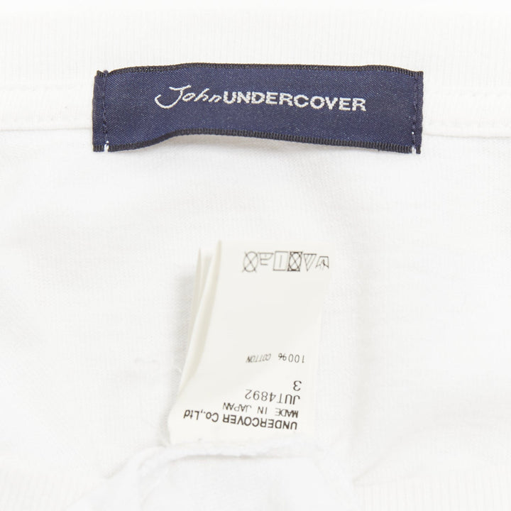 UNDERCOVER John My Favourite Things white cotton print long sleeve tee JP3 L