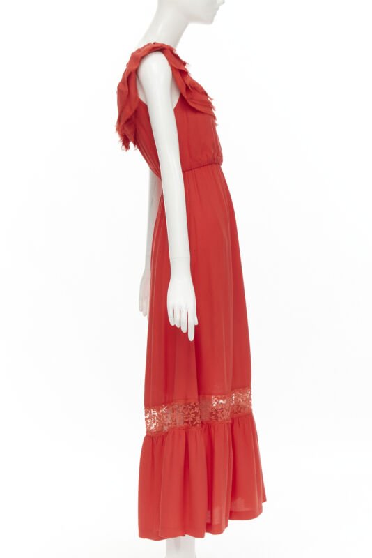 Female mannequin wearing Alice Olivia Red Feels like cotton Women Casual Dress in Size US2 | Available at JHROP