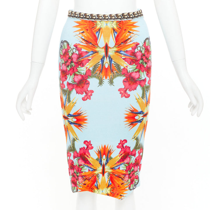 GIVENCHY Riccardo Tisci 2012 Birds of Paradise boucle tweed pencil skirt
