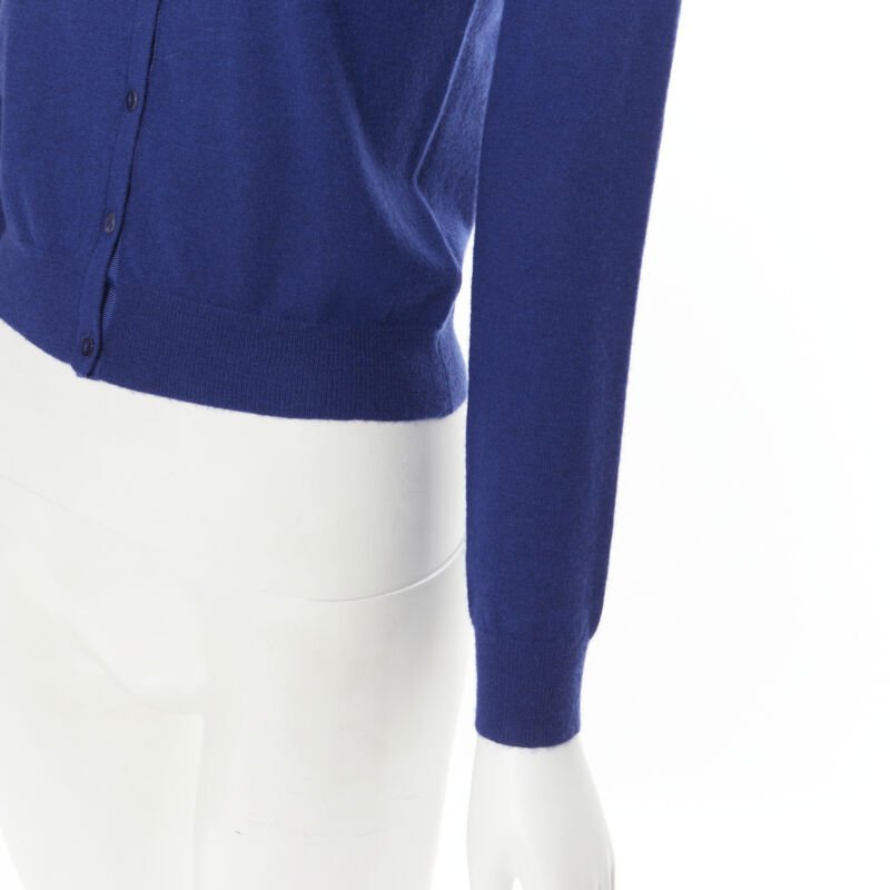 JOSEPH 100% cashmere cobalt blue button front cardigan sweater S
