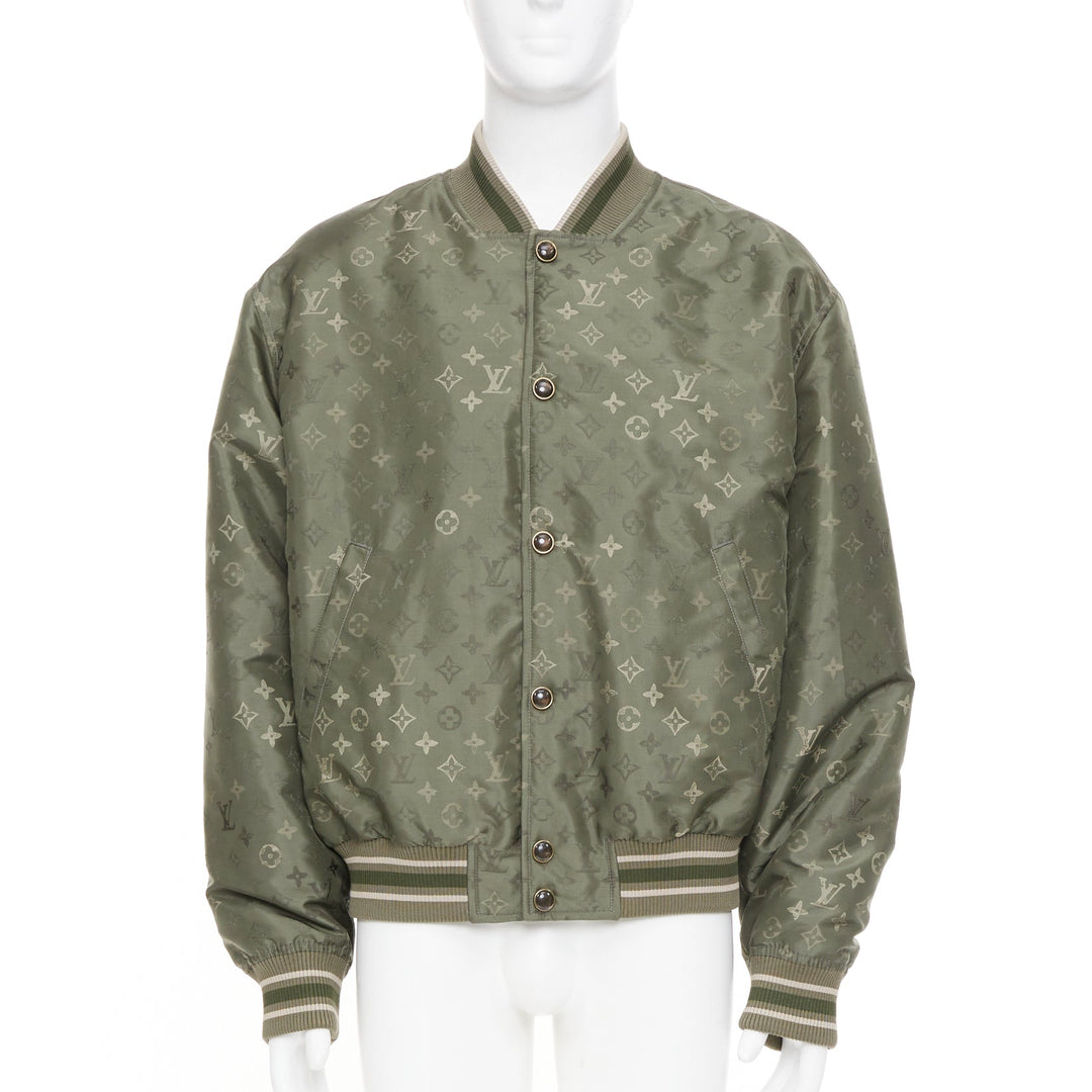 LOUIS VUITTON SS2024 Monogram Bomber technical jacquard bomber jacket FR52 XL