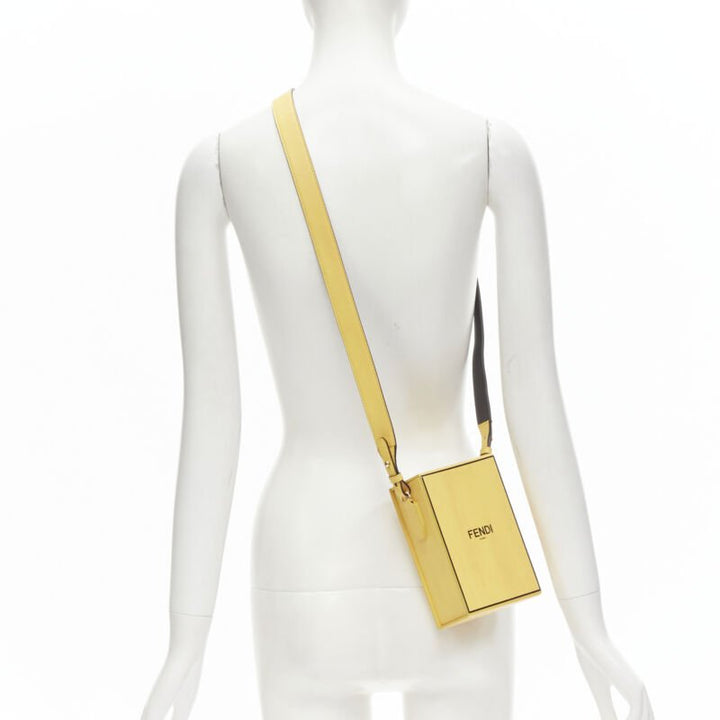 Female mannequin wearing Fendi 2020 Yellow Leather Women Bag in Size  | Available at JHROP