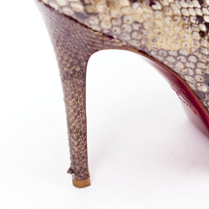 CHRISTIAN LOUBOUTIN New Simple Pump 120 Python purple platform heels EU37.5
