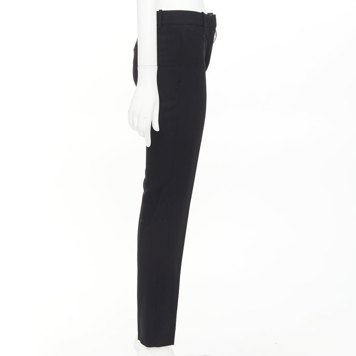 OLD CELINE Phoebe Philo black high waisted pockets minimal cropped trousers FR34