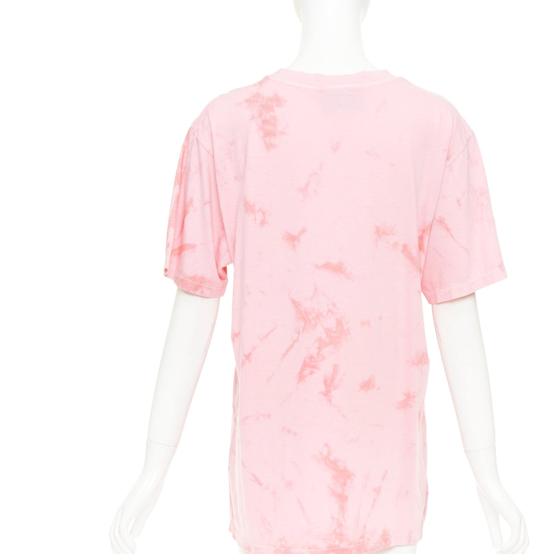 GUCCI 2017 pink tie-dye embroidered Koi fish oversized  t-shirt S