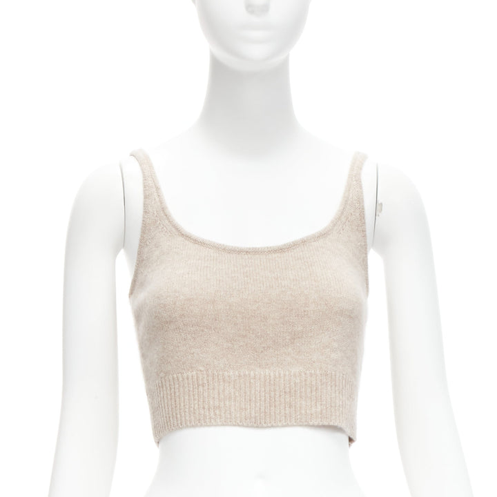 REFORMATION Varenne 100% recycled cashmere scoop neck cropped tank top XS