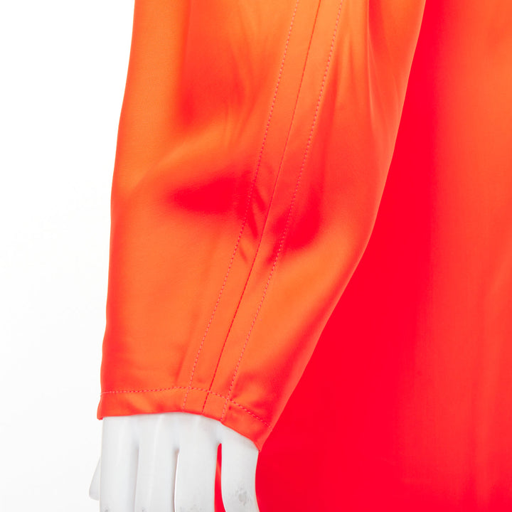 FERRAGAMO Maximilian Davis  Mandarin orange satin kimono gown dress IT38 XS