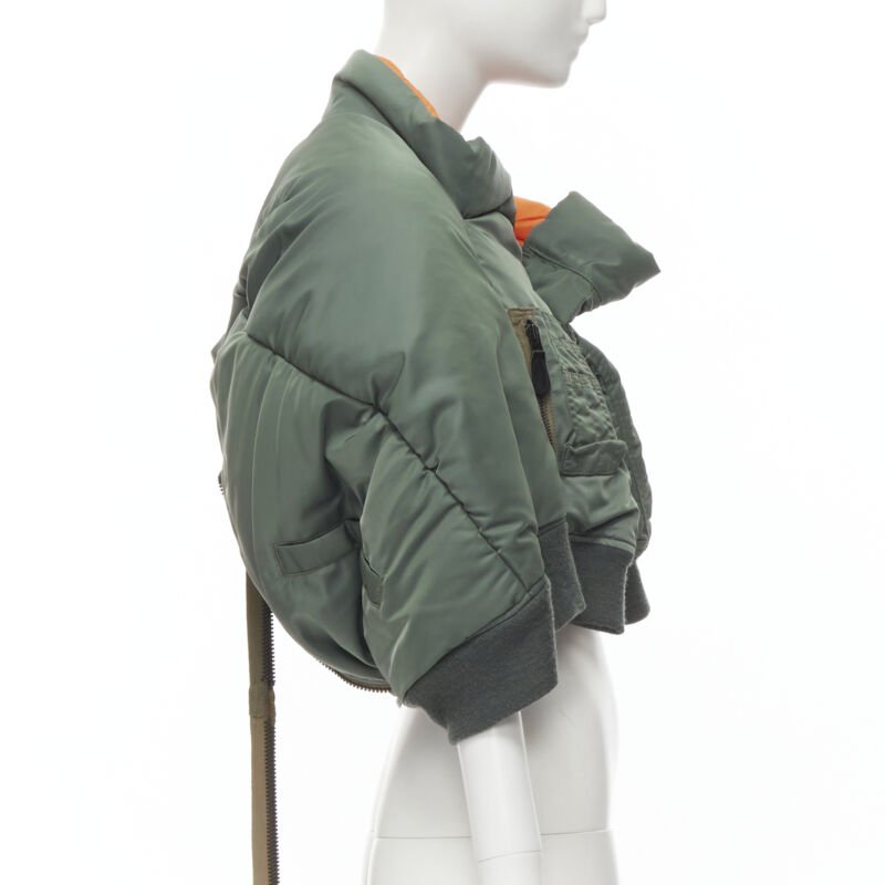 JUNYA WATANABE 2006 Runway deconstructed padded MA-1 bomber jacket cape S