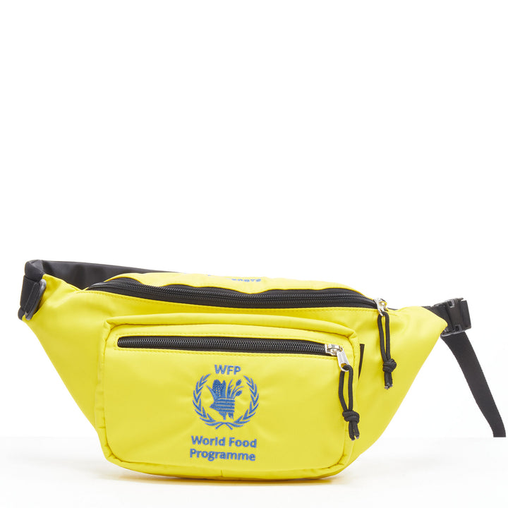 BALENCIAGA Explorer Double Pack Sharp WFP yellow nylon crossbody waist bag