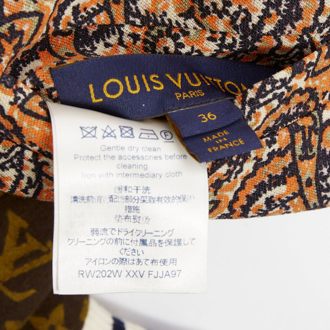 LOUIS VUITTON 2021 Reversible Monogram Cropped Varsity Knit outerwear FR36 S