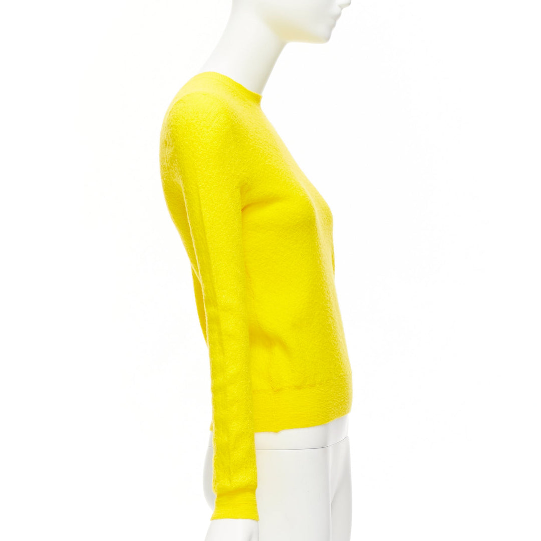 OLD CELINE Phoebe Philo 100% wool sunshine yellow crew neck sweater S