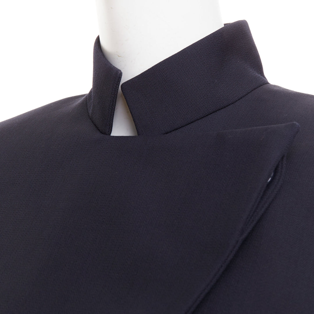 ALEXANDRE VAUTHIER COUTURE SS2025 Runway navy stand collar Power officer blazer