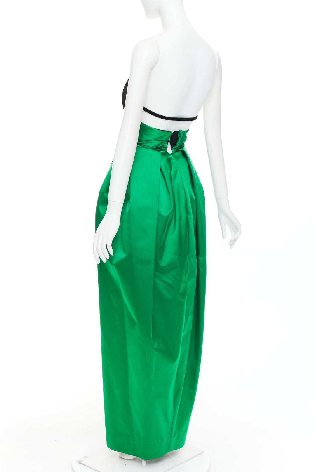 rare ALEXANDRE VAUTHIER COUTURE AW2020 Runway black velvet green gown Beyonce