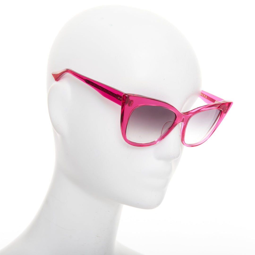 DITA Magnifique pink acetate cateye vintage glam sunglasses