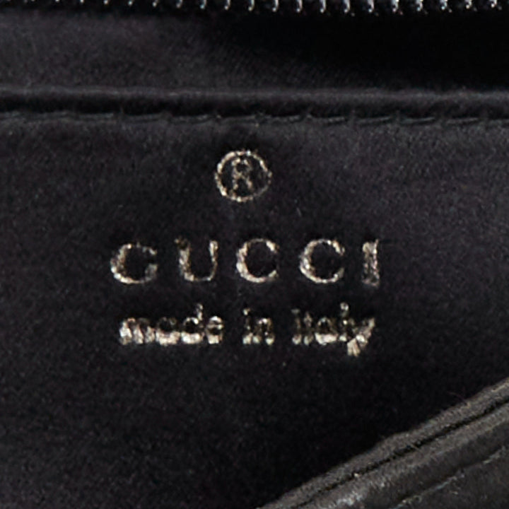 GUCCI Vintage Mini Jackie black satin silver piston lock evening shoulder bag