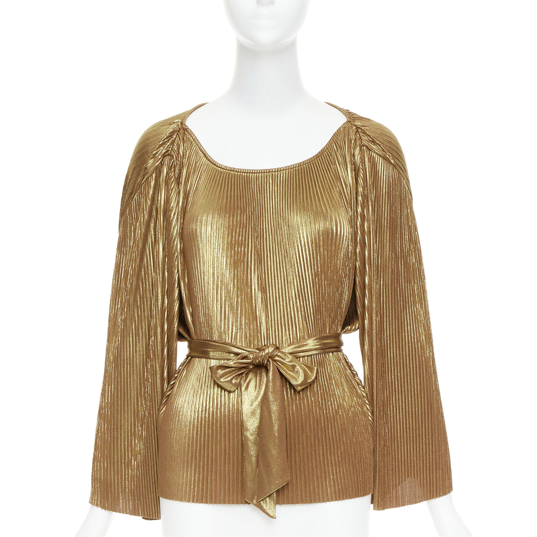 Halston Heritage - Gold Women Work Top | JHROP Preloved Luxury Halston Heritage - Gold Women Work Top | JHROP Preloved Luxury