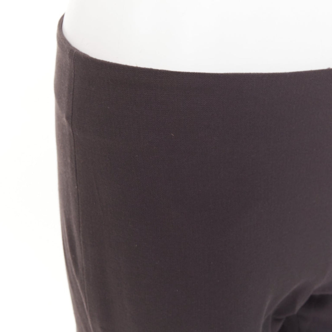 THE ROW charcoal grey cotton blend low waist cropped minimalist legging pantsXS