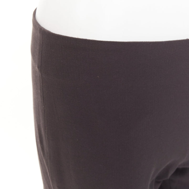 THE ROW charcoal grey cotton blend low waist cropped minimalist legging pantsXS