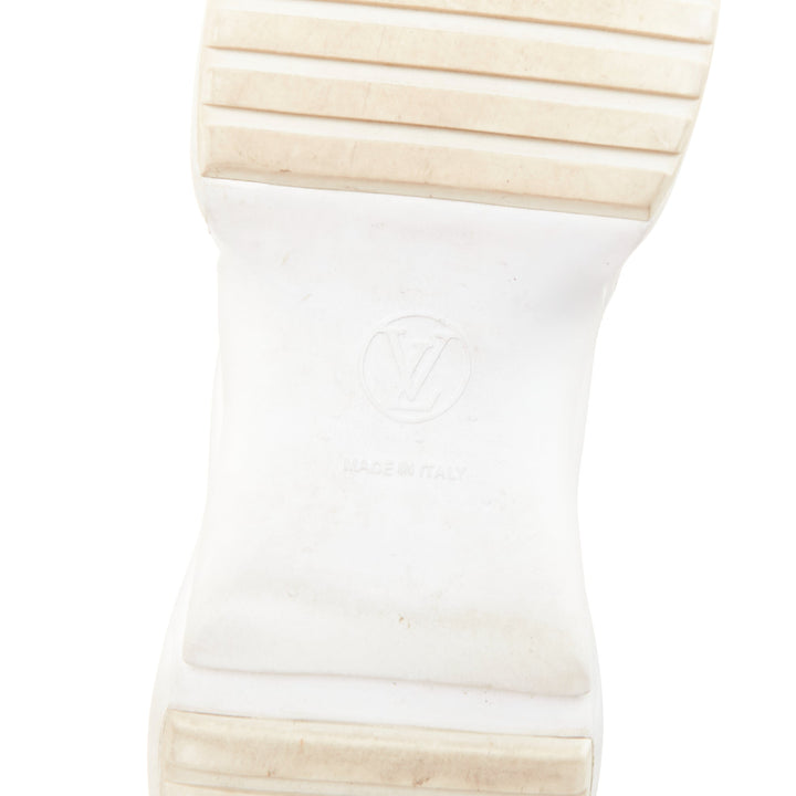 LOUIS VUITTON Archlight white leather black blue monogram chunky sneakers EU39