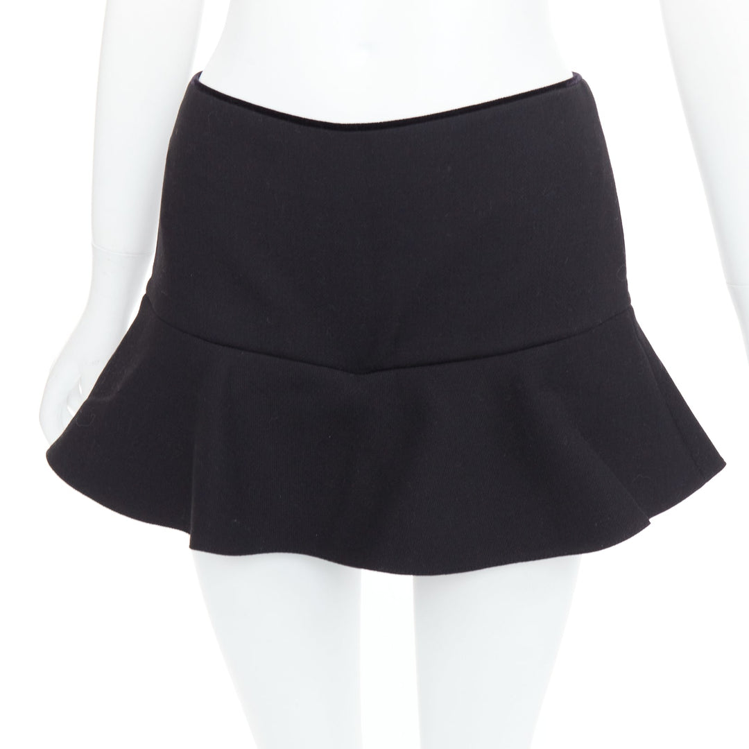 RED VALENTINO black ruffle hem skort shortsIT38 XS