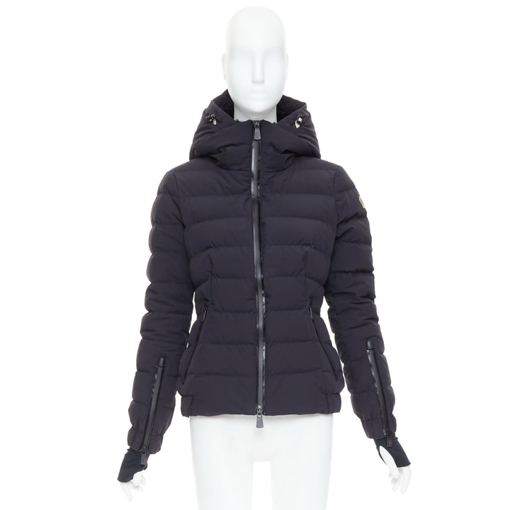 MONCLER Grenoble Chena Giubbotto black fitted puffer jacket Sz2 M