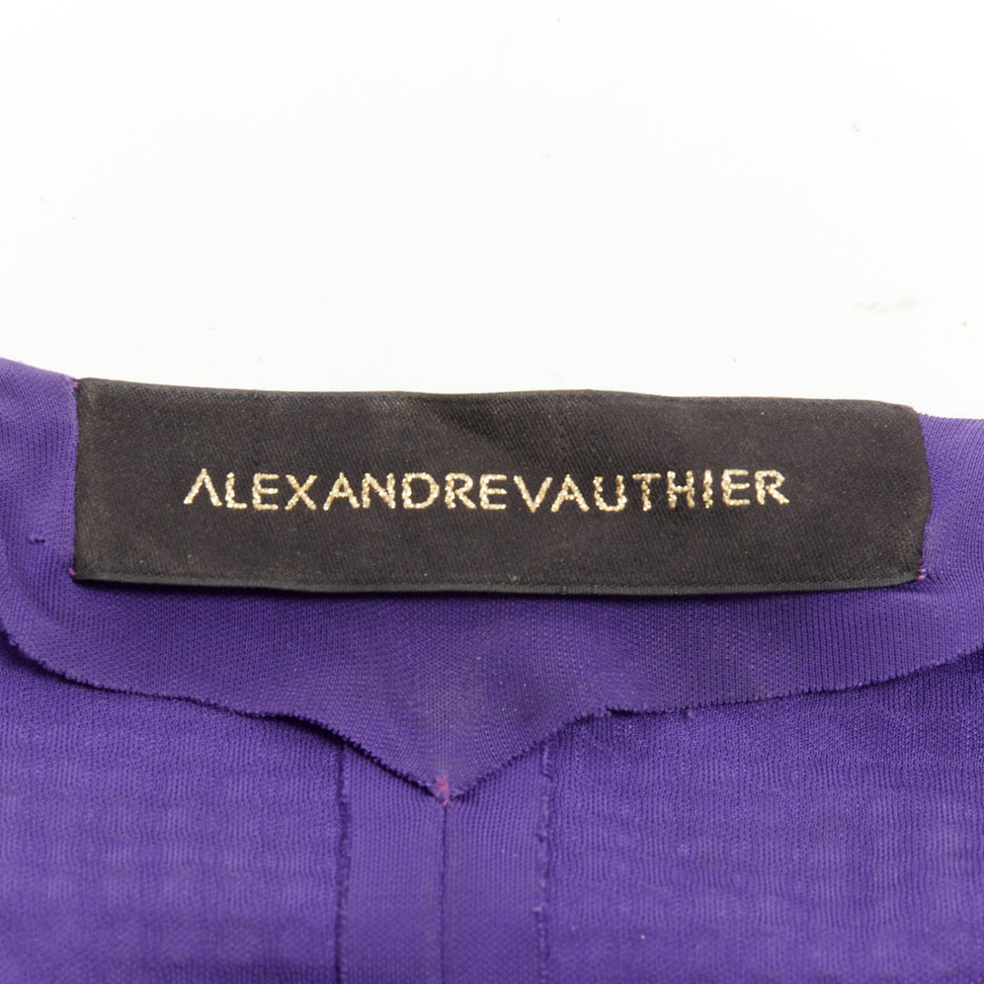 ALEXANDRE VAUTHIER COUTURE SS2018 Runway purple strass crystal power mini dress