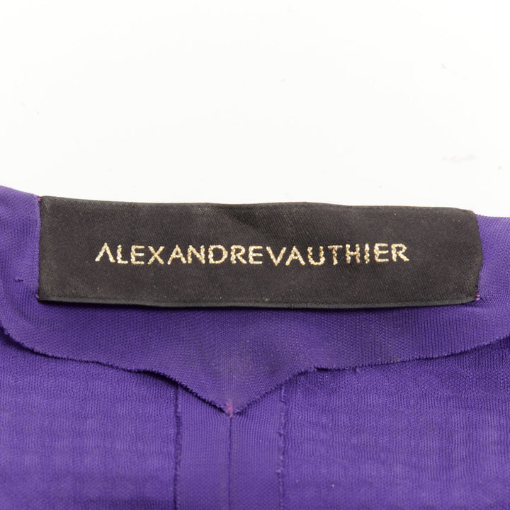 ALEXANDRE VAUTHIER COUTURE SS2018 Runway purple strass crystal power mini dress
