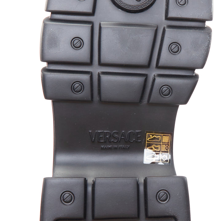 new VERSACE Anthem 120 Tropical Pink fuschia satin platform chunky sandals EU38